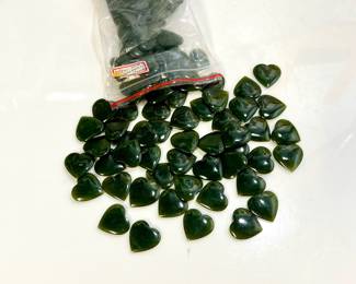 20x20mm Jade hearts 100pcs