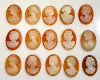 Carved Shell Cameo Lot