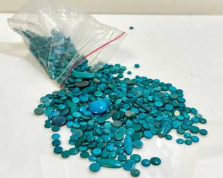 Assorted Sizes of Turquoise (mostly) Cabochons