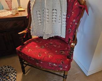 Famous maker solid wood accent chair $300