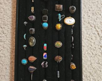 Vintage Mexican and Indian style Silver rings $40 and up