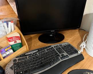 Monitor and keyboard