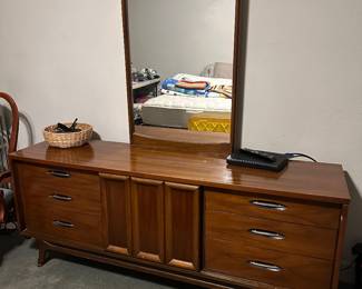 and matching dresser with mirror