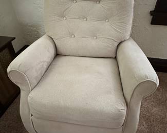 Upholstered recliner....