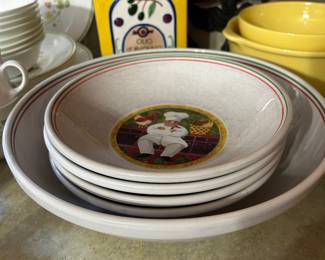 Chef Collection 9" individual pasta bowls designed by Jennifer Brinley