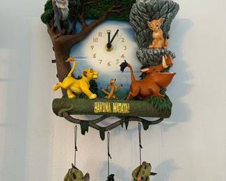 Disney The Lion King Hakuna Matata Sculptural Wall Clock from The Bradford Exchange