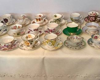 Large cup and saucer collection 