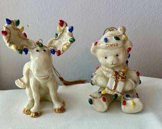 Lenox Moose Merriment and Teddys Holiday
