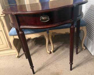 Demi lune accent table