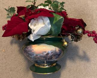 Thomas Kinkade Christmas planter