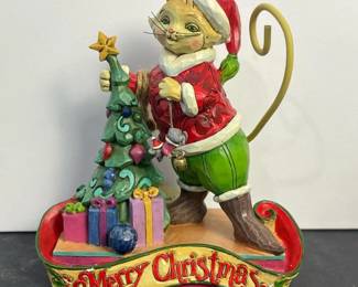 117 jimshoreheartwoodcreekchristmascat