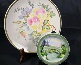 088 vintageitaliandecorativeplatesfloral