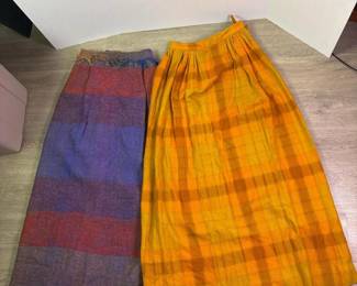 245 pairofvintageplaidwoolskirts
