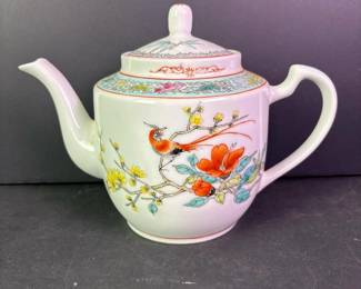 254 handpaintedceramicchineseteapotwith