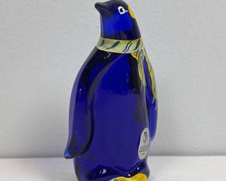 146 handpaintedfentoncobaltblueglasspe