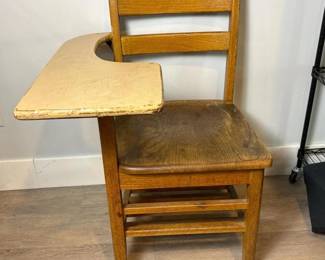 061 vintagewoodenschooldeskchair