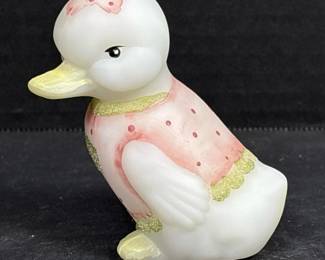 134 fentonartglasshandpaintedduckfigur