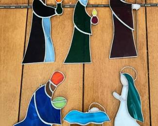 258 nativitystainedglassset