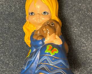 126 handpaintedvintageceramicgirlwithd