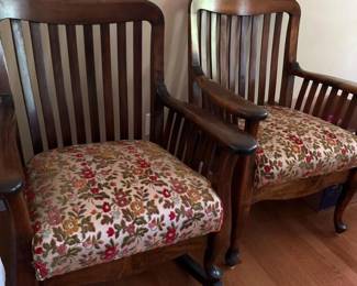 243 pairofearlyamericanstylehardwoodch
