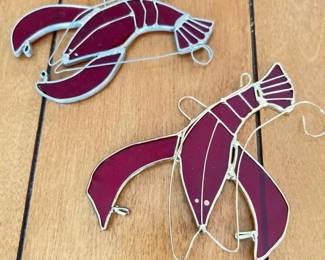 260 stainedglasslobsterssuncatcherorname