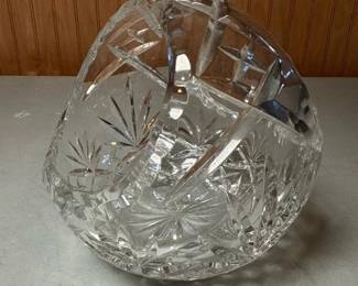 293 vintagecutcrystalrosebowlvasewith