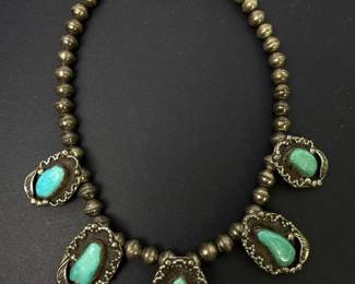003 handcraftedsilvertoneturquoisesquash