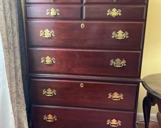 349 highboydresserwith7drawersandbrass