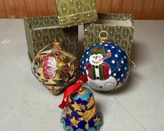 289 setof3cloisonnchristmasornaments