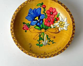 192 minihandpaintedwoodendecorativeplat