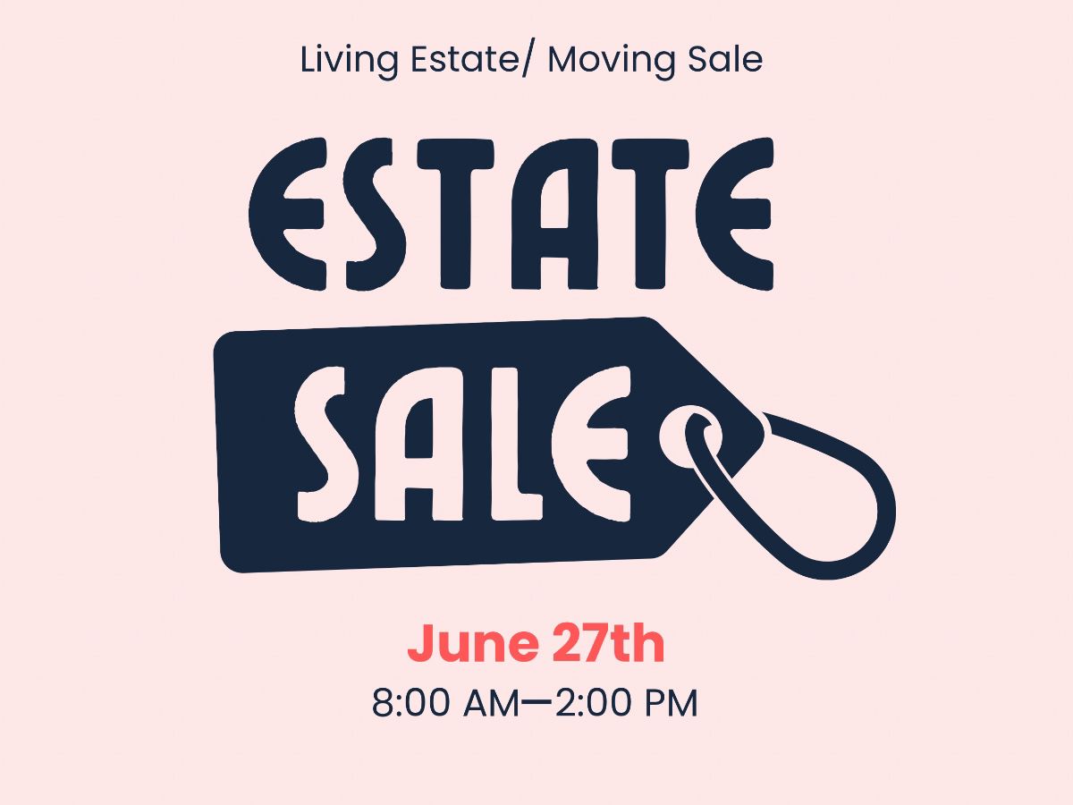 Pink and Navy Bold Garage Sale Yard Sign