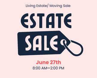 Pink and Navy Bold Garage Sale Yard Sign
