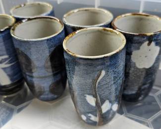 pottery sake set