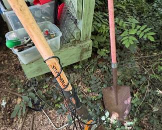 Fiskars Extendable Lopper and Rusty Shovel