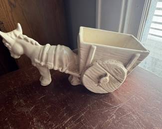 Vintage McCoy Donkey and Cart Planter