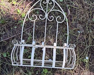 Ornate Wrought Iron Wall Planter Basket
