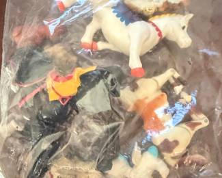 Collection of Toy Horses and Unicorns with Accessories
