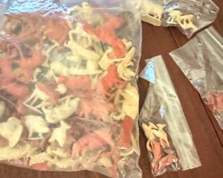 Vintage Plastic Farm Animal Figurines Lot - Likely Marx or TimMee
