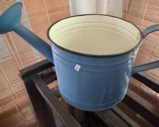 Blue Enamel Watering Can