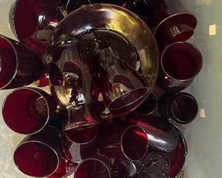 Anchor Hocking Royal Ruby Red Glassware Set
