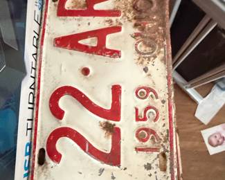 1959 Ohio License Plate
