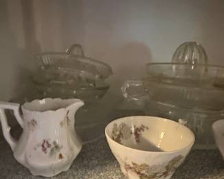Haviland Limoges Porcelain Creamer and Sugar Bowl with Floral Motif