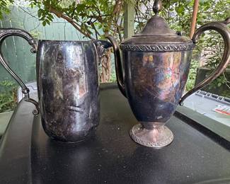 Silver-Plated Coffee Pot and Pitcher Set - Rogers & Bro.