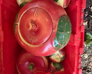 Hull Blushing Apple Cookie Jar and Canister Set