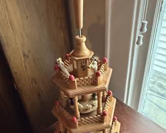 Wooden Christmas Pyramid with Figures