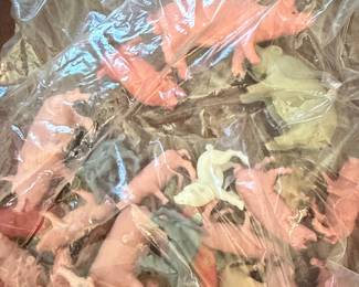 Plastic Farm Animal Figurines Lot - Primarily Pigs