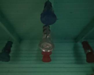 Vintage Glass Hurricane Lamps