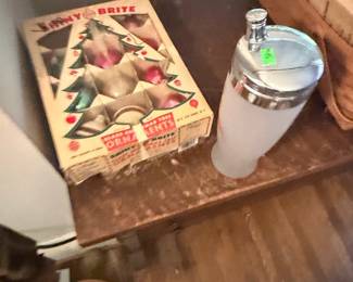 Mid-Century "Shiny Brite" Glass Christmas Ornaments in Original Box