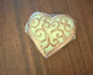Heart-Shaped Candle with Swirl Design