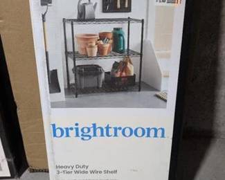 3 Tier Wide Wire Shelving Black